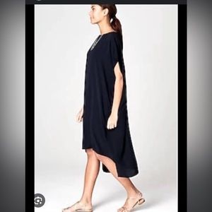 Navy JJIll Wearever Caftan Asymmetrical dress XL